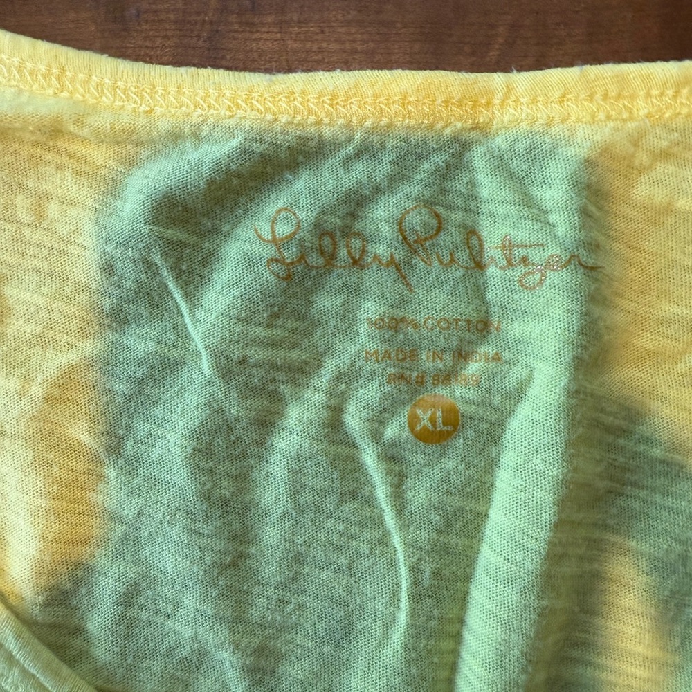 Lilly Pulitzer McKee Yellow Tank with Pom-Pom Detail - Picture 4 of 7